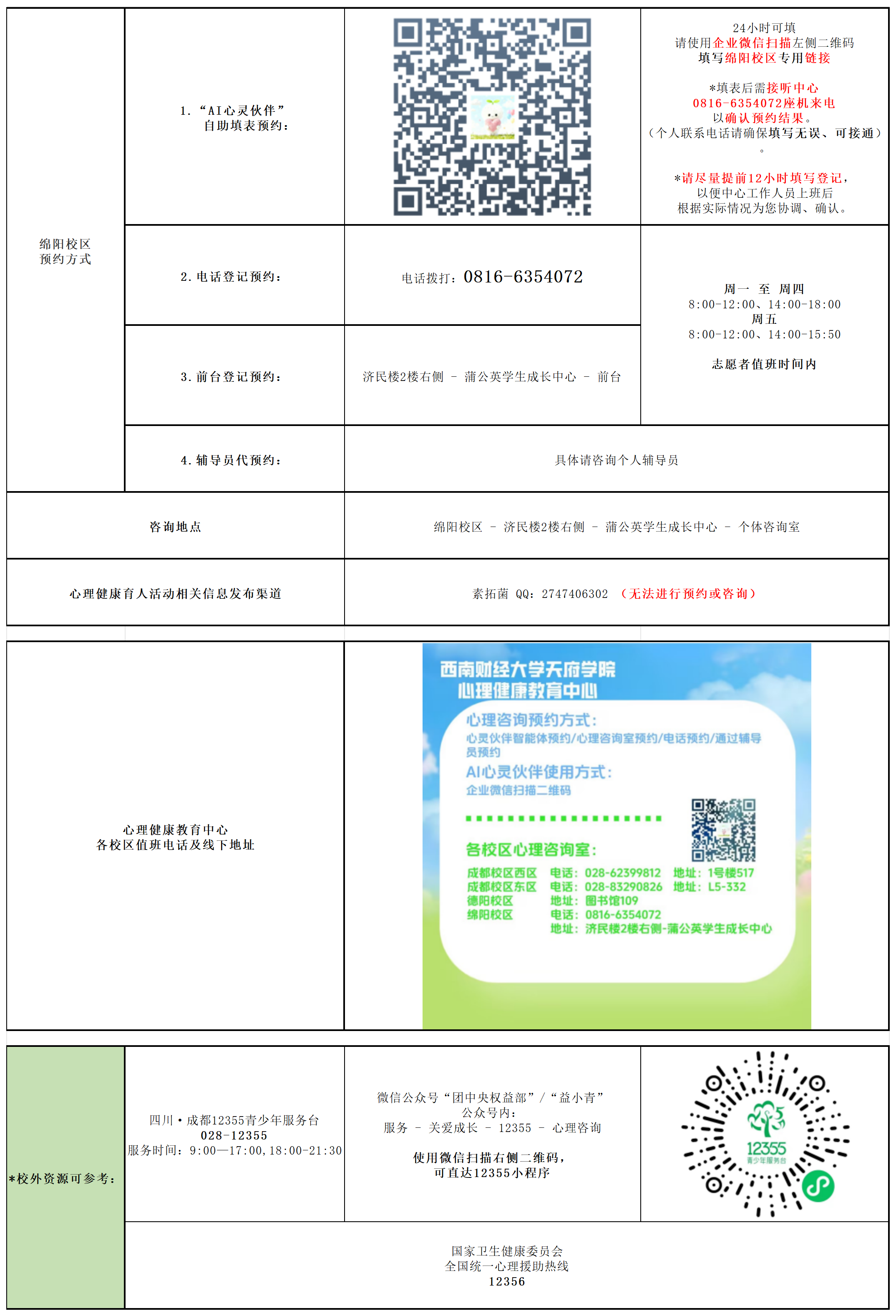 2026年秋季学期预约方式及心理健康资源.png